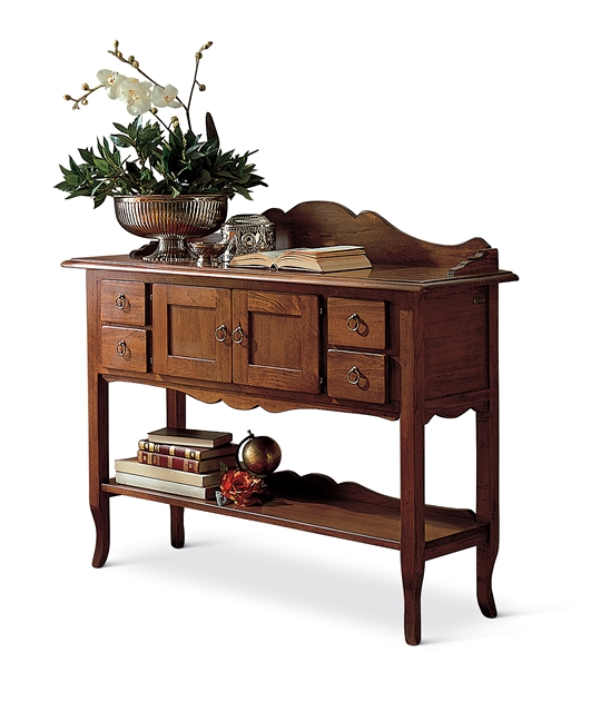 Console table with 4 drawers, 2 doors