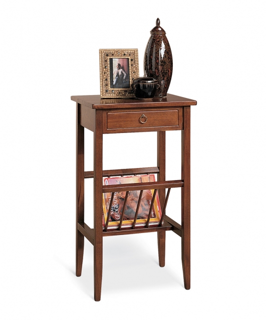 Magazine table with drawer