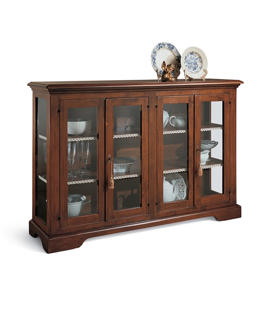 Large display cabinet with 4 doors