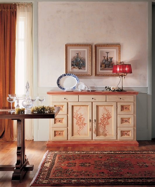 Sideboard with 9 drawers, 2 doors