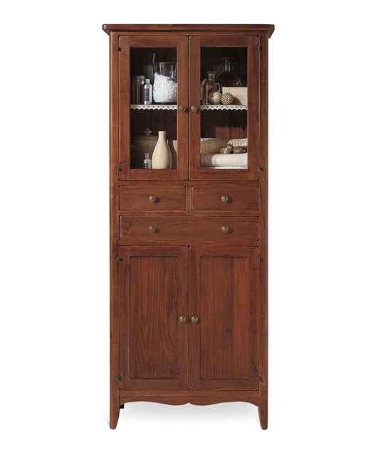 Rounded display cabinet 3 drawers, 4 doors