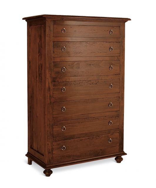 Chest with drawers and turned legs