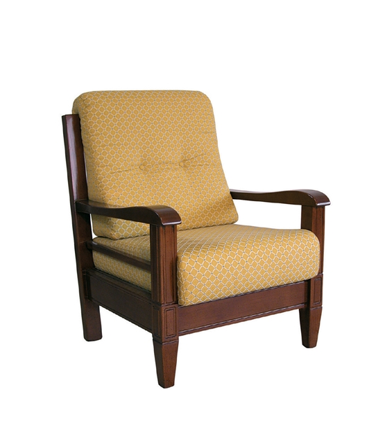 Upholstered leg armchair
