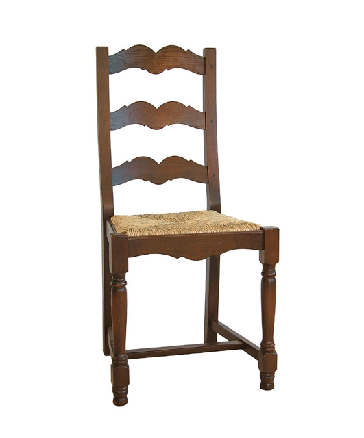 19th century style chair with wavy transoms