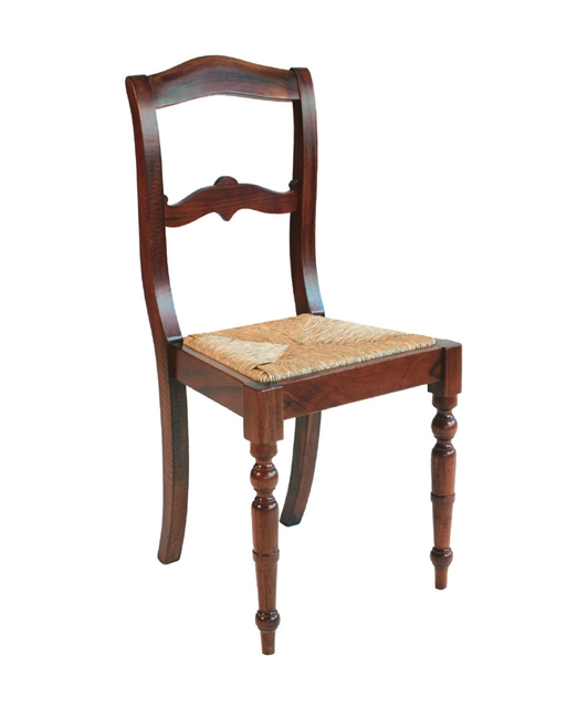 19th century style chair with shaped transoms