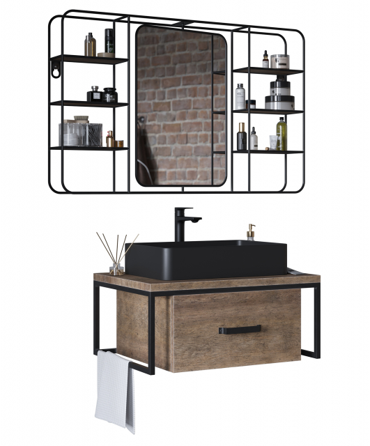 Industrial Style bathroom composition