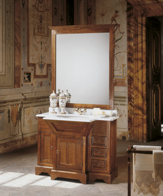 Light walnut tinted Bathroom composition