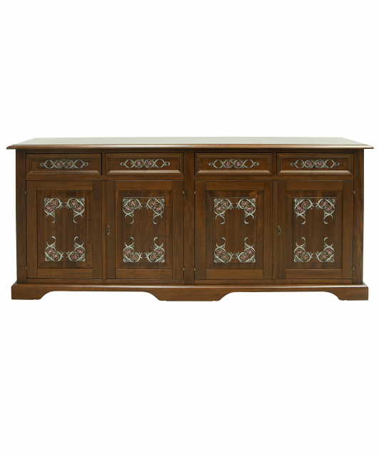 Special sideboard with handmade decorations