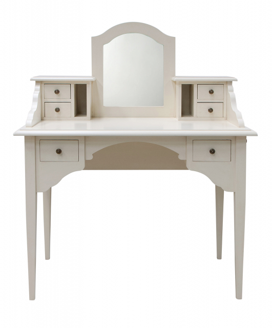 Vanity table with removable mirror