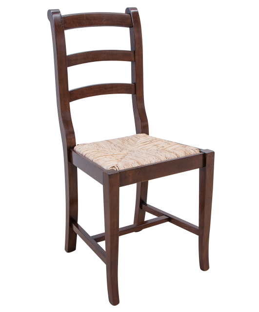 "Chiocciola" chair with rattan seat
